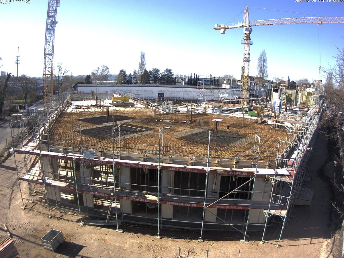 Neues HZI-Bürogebäude in der Röhfeldstraße - Webcam.
