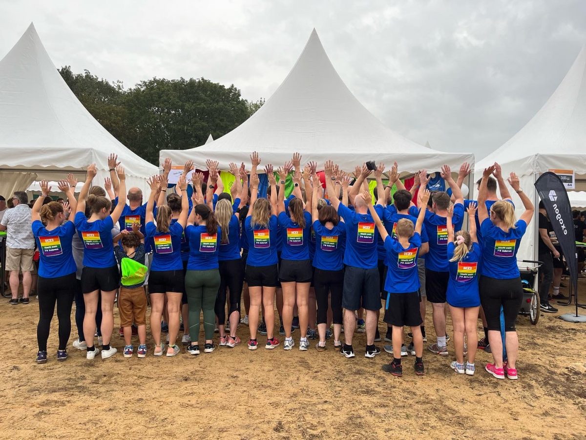 Das HZI-Team beim Firmenlauf Bonn 2023.