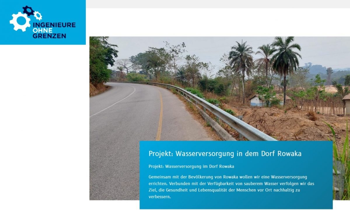 Ingenieure ohne Grenzen - Projekt Wasserversorgung.