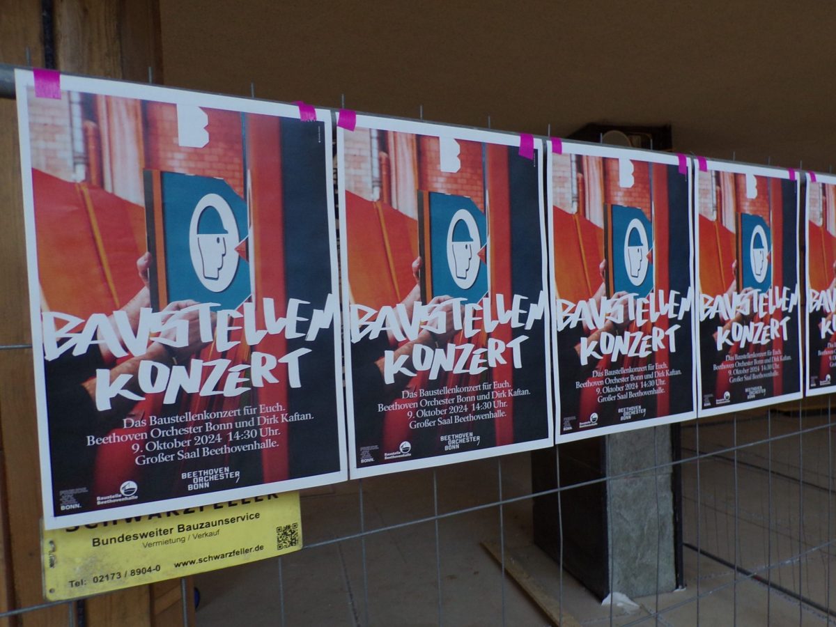 Baustellenkonzert für ausführende Fachplaner in der Beethovenhalle in Bonn.