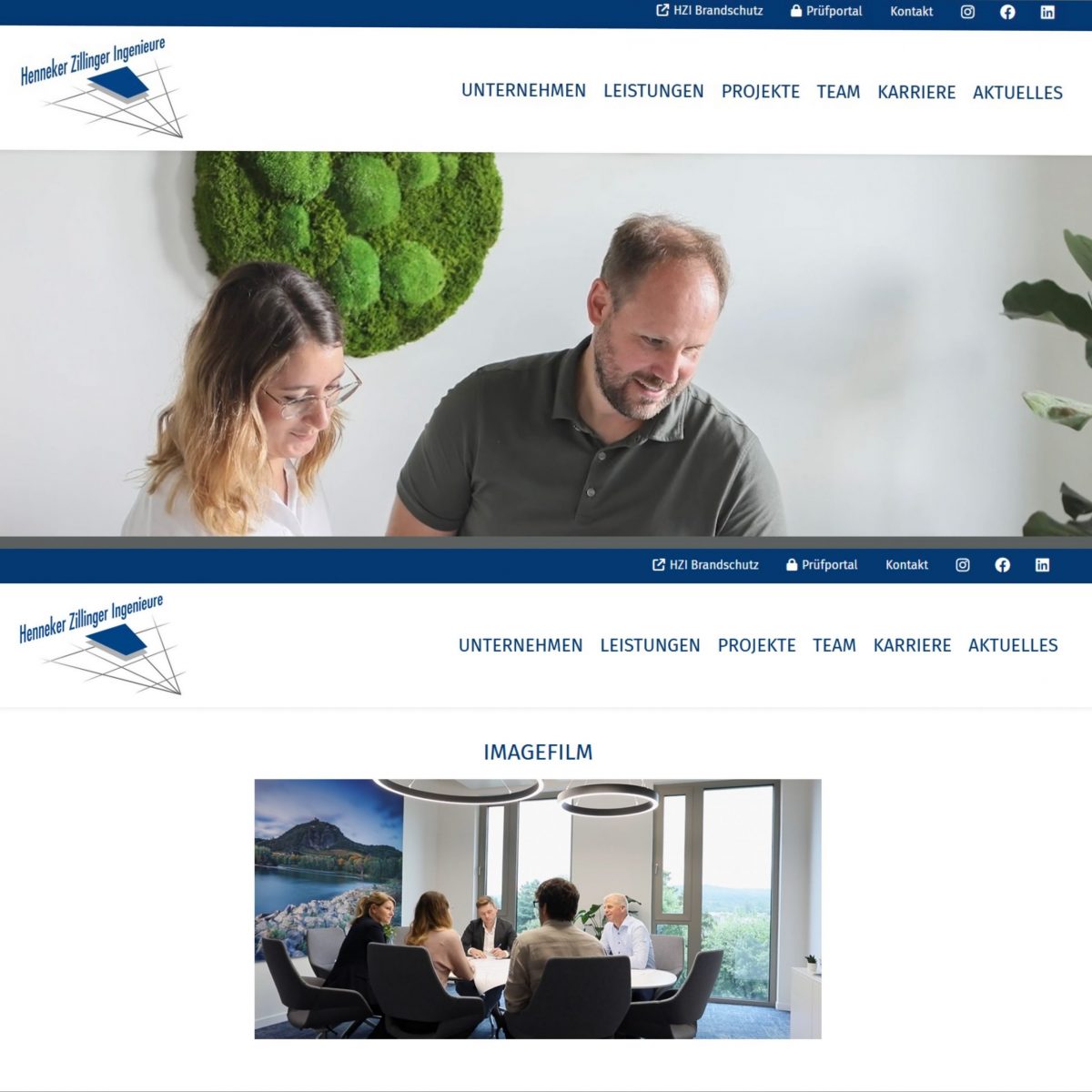 HZI Homepage im neuen Look.