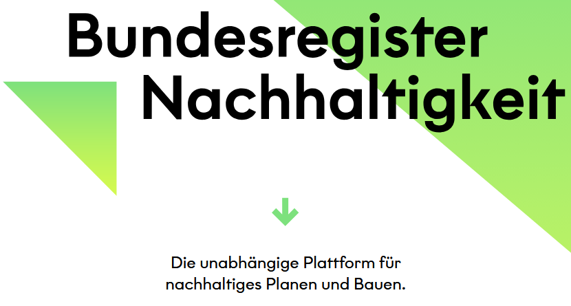 Screenshot der Homepage Bundesregister Nachhaltigkeit.