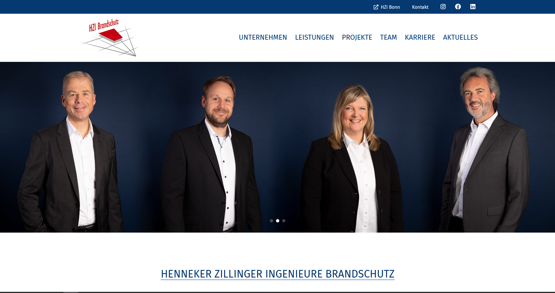 HZI Brandschutz - Startseite Homepage - Geschäftsführung